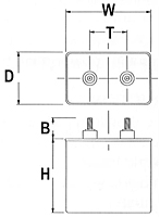 CC Series Oil-Filled Capacitors (Drawn Rectangular Can)